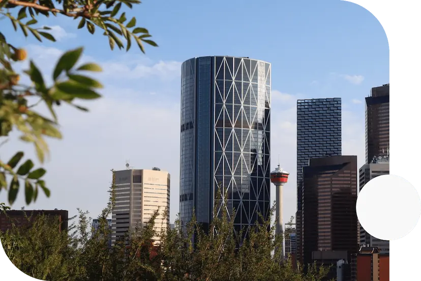 Downtown-Calgary-with-recognizable-landmark-buildings-such-as-The-Bow-and-the-Calgary-Tower-visible-1